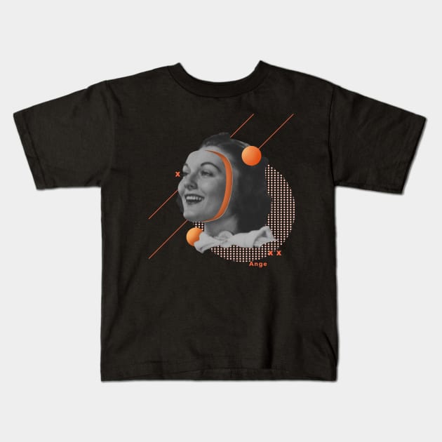 Surrealistic Orange Woman Zesty Art with a Hidden Message Kids T-Shirt by Ken Adams Store